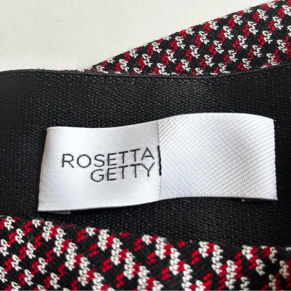 ROSETTA GETTY Pull On Cropped Flare Trousers in Plaid Size XS - Picture 9 of 14